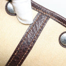 HERMES Garden Party PM Hand Bag Leather Amazonia Brown Silver Auth bs36685-14
