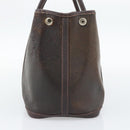 HERMES Garden Party PM Hand Bag Leather Amazonia Brown Silver Auth bs36685-5
