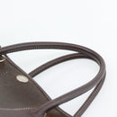 HERMES Garden Party PM Hand Bag Leather Amazonia Brown Silver Auth bs36685-8