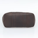HERMES Garden Party PM Hand Bag Leather Amazonia Brown Silver Auth bs36685-9