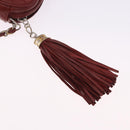 CHANEL Chain Shoulder Bag Lamb Skin Red Gold CC Auth bs36686-17