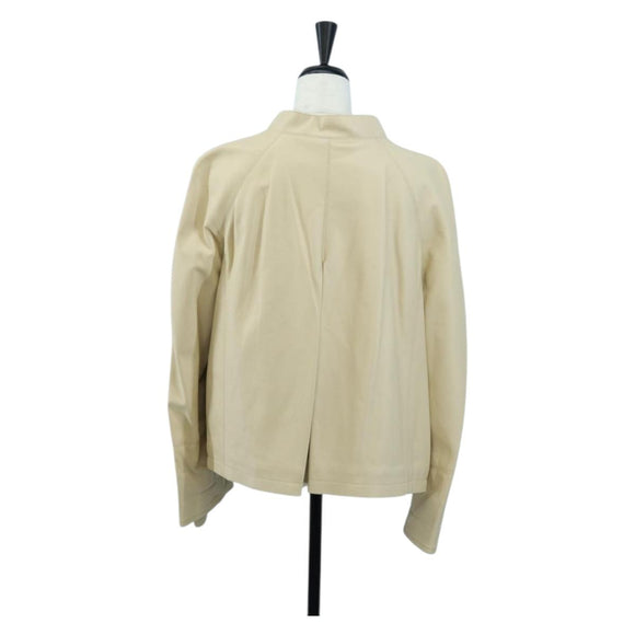 LOEWE Jacket Leather Beige Auth bs36688M