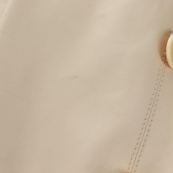 LOEWE Jacket Leather Beige Auth bs36688M