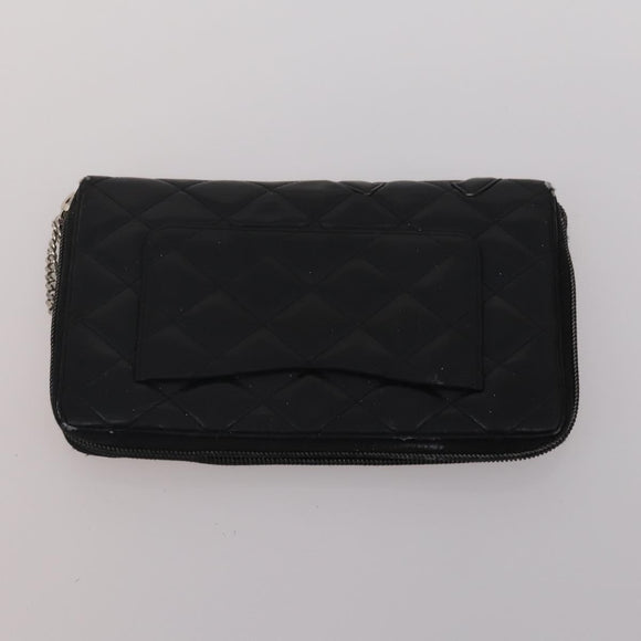 CHANEL Wallet Leather nylon 3 Set Black White Red CC Auth bs36690