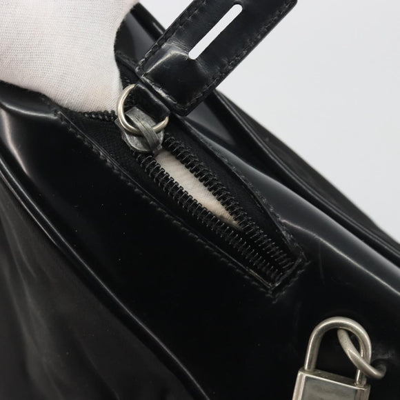 PRADA Hand Bag Nylon Velour 2 Set Black Beige Auth bs36691