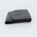 CHANEL Wallet Caviar Skin 2 Set Black CC Auth bs36692-11