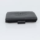 CHANEL Wallet Caviar Skin 2 Set Black CC Auth bs36692-12