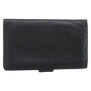 CHANEL Wallet Caviar Skin 2 Set Black CC Auth bs36692-3