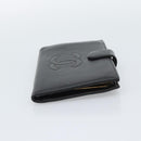 CHANEL Wallet Caviar Skin 2 Set Black CC Auth bs36692-4