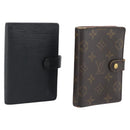 LOUIS VUITTON Epi Monogram Day Planner Cover 2 Set Black LV Auth bs36693-1