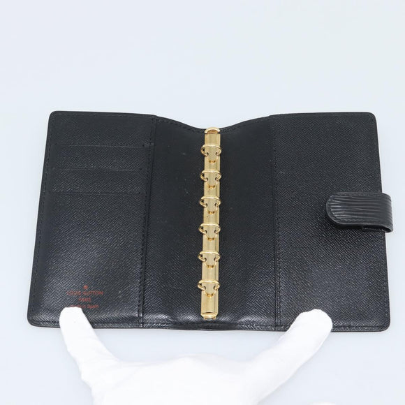 LOUIS VUITTON Epi Monogram Day Planner Cover 2 Set Black LV Auth bs36693