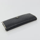 CHANEL Wallet Caviar Skin Leather 3 Set Black CC Auth bs36694-22
