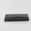 CHANEL Wallet Caviar Skin Leather 3 Set Black CC Auth bs36694-24