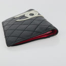 CHANEL Wallet Caviar Skin Leather 3 Set Black CC Auth bs36694-5