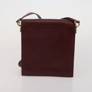 CARTIER Must Line Shoulder Bag Leather 2 Set Bordeaux Auth bs36695-12