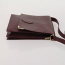 CARTIER Must Line Shoulder Bag Leather 2 Set Bordeaux Auth bs36695-13