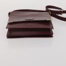 CARTIER Must Line Shoulder Bag Leather 2 Set Bordeaux Auth bs36695-16