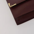 CARTIER Must Line Shoulder Bag Leather 2 Set Bordeaux Auth bs36695-17