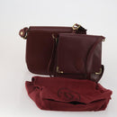CARTIER Must Line Shoulder Bag Leather 2 Set Bordeaux Auth bs36695-19