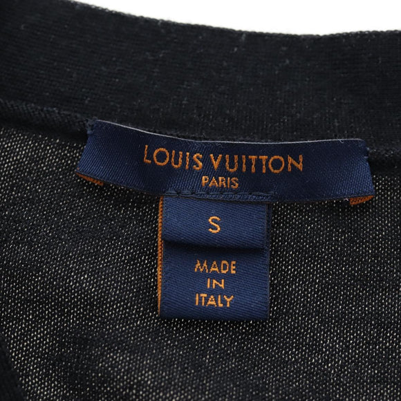 LOUIS VUITTON Monogram Trunk Time Cardigan Wool Silk S LV Auth bs36696M