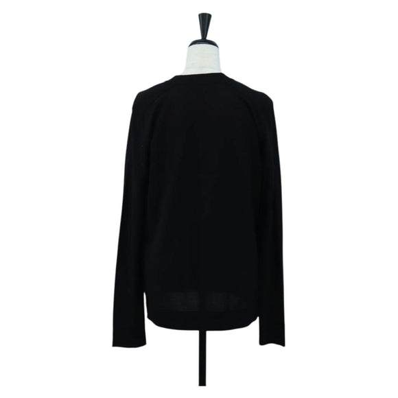 LOUIS VUITTON Monogram Trunk Time Cardigan Wool Silk S LV Auth bs36696M
