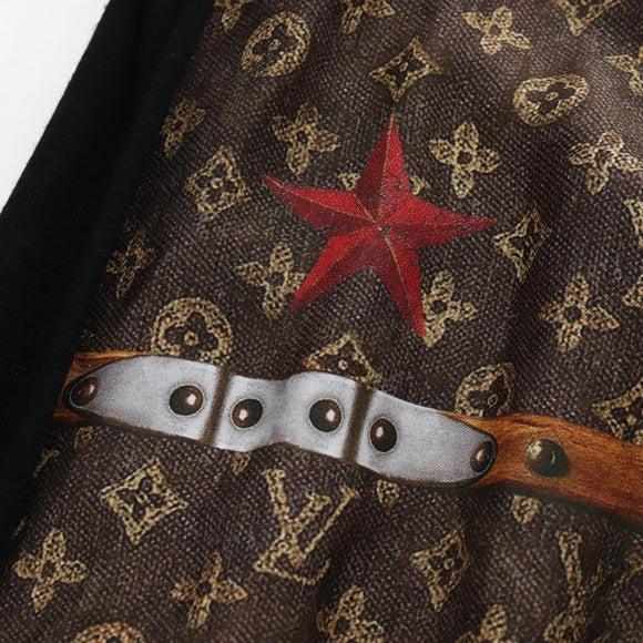 LOUIS VUITTON Monogram Trunk Time Cardigan Wool Silk S LV Auth bs36696M