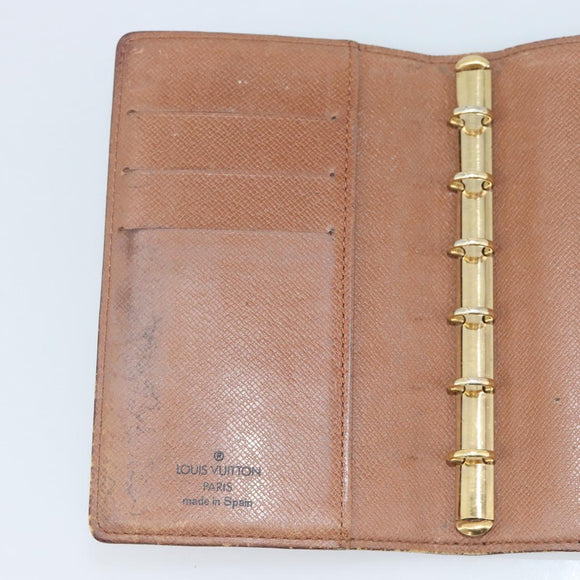 LOUIS VUITTON Monogram Agenda PM Day Planner Cover R20005 LV Auth bs36705