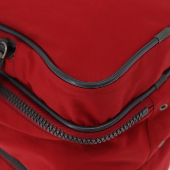 PRADA Sports Line Shoes Case Hand Bag Nylon Red Auth bs36709