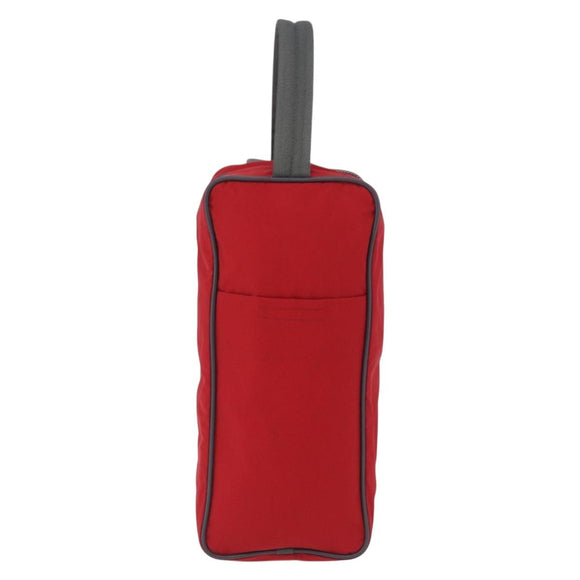 PRADA Sports Line Shoes Case Hand Bag Nylon Red Auth bs36709