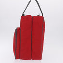 PRADA Sports Line Shoes Case Hand Bag Nylon Red Auth bs36709-4