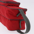 PRADA Sports Line Shoes Case Hand Bag Nylon Red Auth bs36709-6