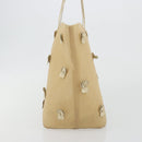 PRADA Tote Bag Mesh Beige Auth bs36710-3