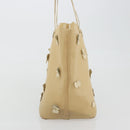 PRADA Tote Bag Mesh Beige Auth bs36710-4