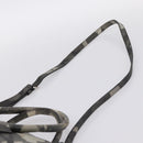 PRADA Camouflage Hand Bag Safiano Leather 2way Khaki Silver Auth bs36711-10