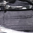 PRADA Camouflage Hand Bag Safiano Leather 2way Khaki Silver Auth bs36711-18