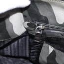 PRADA Camouflage Hand Bag Safiano Leather 2way Khaki Silver Auth bs36711-21