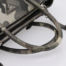 PRADA Camouflage Hand Bag Safiano Leather 2way Khaki Silver Auth bs36711-7
