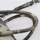 PRADA Camouflage Hand Bag Safiano Leather 2way Khaki Silver Auth bs36711-8