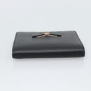 PRADA Bifold Wallet Safiano Leather Black Gold Auth bs36713A-6