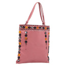 PRADA Hand Bag Satin Pink Silver Auth bs36714-1