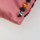 PRADA Hand Bag Satin Pink Silver Auth bs36714-16