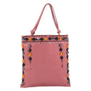 PRADA Hand Bag Satin Pink Silver Auth bs36714-13