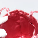 PRADA Hand Bag Satin Pink Silver Auth bs36714-23