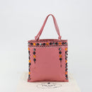 PRADA Hand Bag Satin Pink Silver Auth bs36714-12