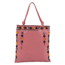 PRADA Hand Bag Satin Pink Silver Auth bs36714-2