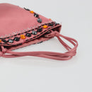 PRADA Hand Bag Satin Pink Silver Auth bs36714-6