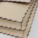 FENDI Chain Shoulder Bag Leather Beige Gold Auth bs36715-15