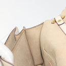 FENDI Chain Shoulder Bag Leather Beige Gold Auth bs36715-23