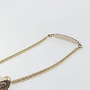 FENDI Chain Shoulder Bag Leather Beige Gold Auth bs36715-14