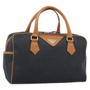 SAINT LAURENT Boston Bag PVC Black Gold Auth bs36716-1